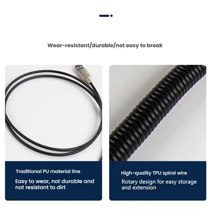 Mechanical Keyboard Coiled USB-C Aviator Cable