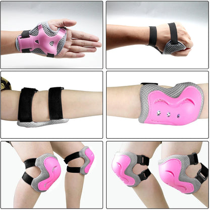 6PCS Knee & Elbow Pads Set with Wrist Guards - Multi-Sport Protective Gear for Kids/Adults - Cycling, Skating, Riding Safety