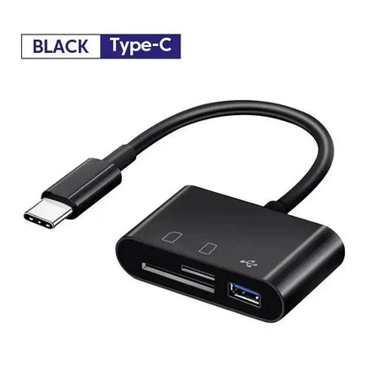 3-in-1 Type-C Card Reader OTG Adapter (TF/SD/USB)
