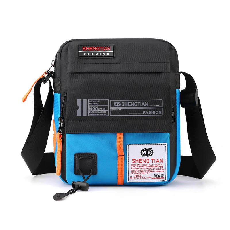 Waterproof Oxford Sling Bag Men Anti-Theft Crossbody Messenger Multi-Pocket Phone Pouch Daily Commute Travel Small Zipper Should