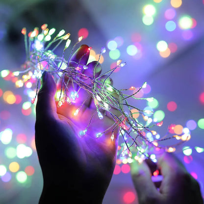 USB LED Firecracker String Lights – 3M / 6M / 9M with Remote Control
