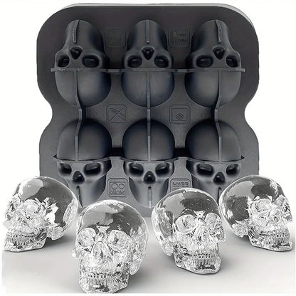 3D Skull Silicone Ice Ball Mold for Cocktails