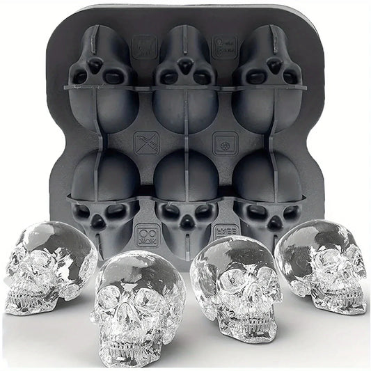 3D Skull Silicone Ice Ball Mold for Cocktails