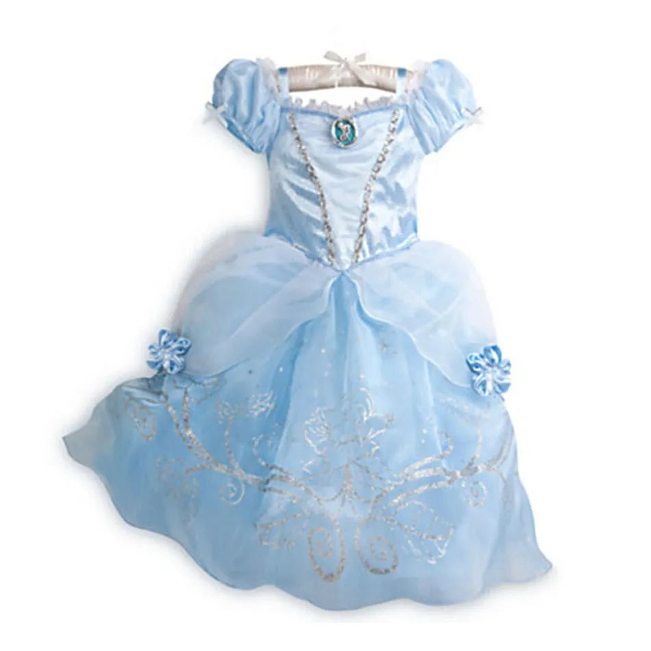 Kids Princess Costume – Elsa,Mermaid Pageant Dress for Girls 3-10Y