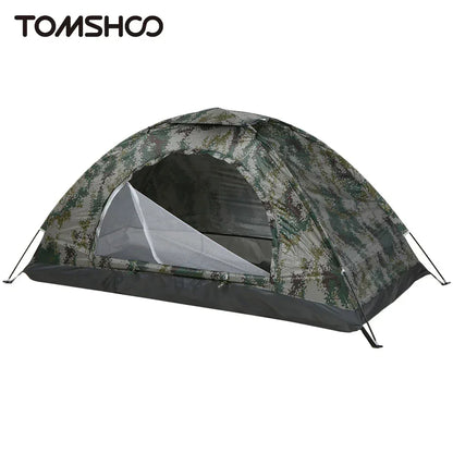 Tomshoo 1/2 Person Ultralight Camping Tent Single Layer Portable Hiking Tent Anti-UV Coating UPF 30+ for Outdoor Beach Fishing - Urbizia