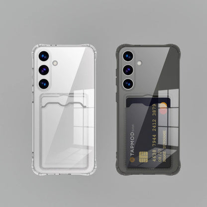 Transparent Card Slot Silicone Case for Samsung Galaxy