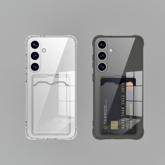 Transparent Card Slot Silicone Case for Samsung Galaxy