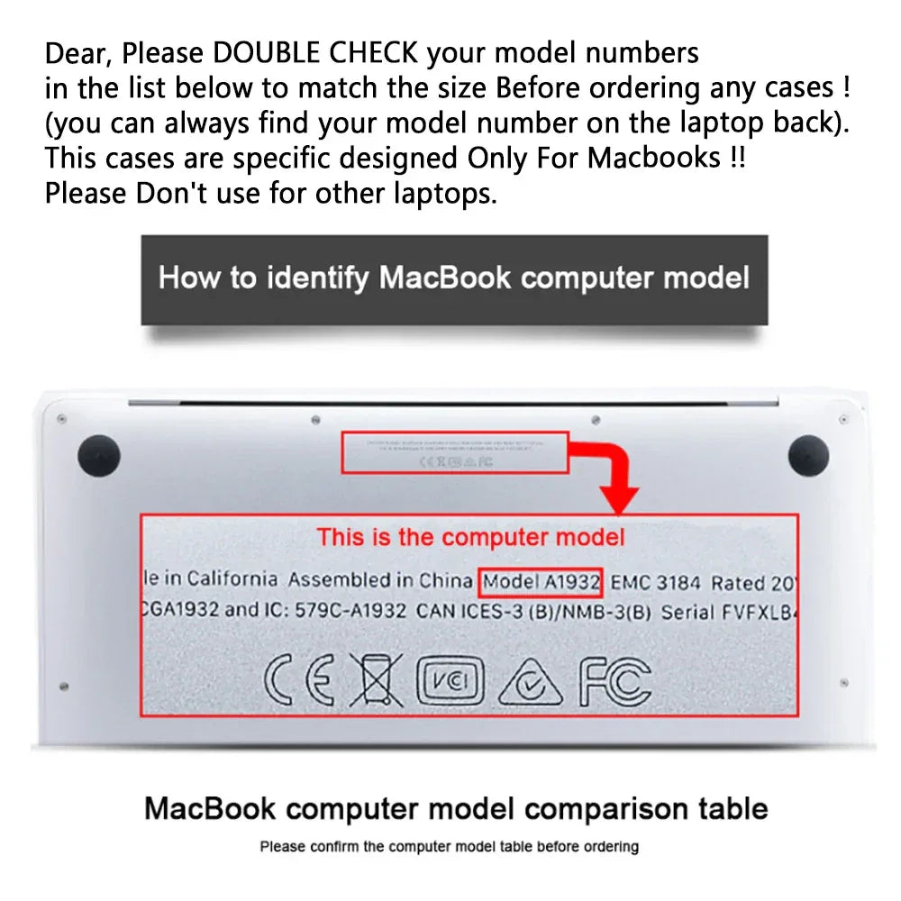 Crystal Clear Hard Shell MacBook Case Air & Pro Models