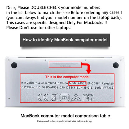 Crystal Clear Hard Shell MacBook Case Air & Pro Models