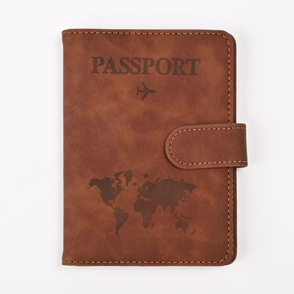 10 Colors Men Women PU Leather Travel Mad Passport Cover Holder Case Ticket Wallet with Credit Card Holder Protector Cover