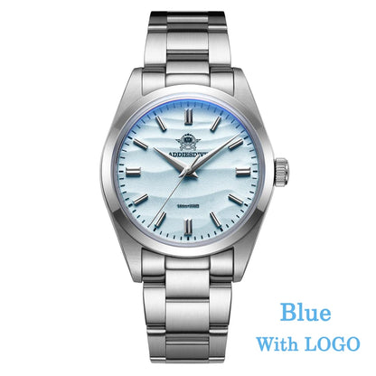 ADDIESDIVE Hot Sale AD2030 Quartz Watch Simple 10Bar Steel Dive Wristwatch Bubble Mirror Pot Cover Glass Sports 36mm Men Watches