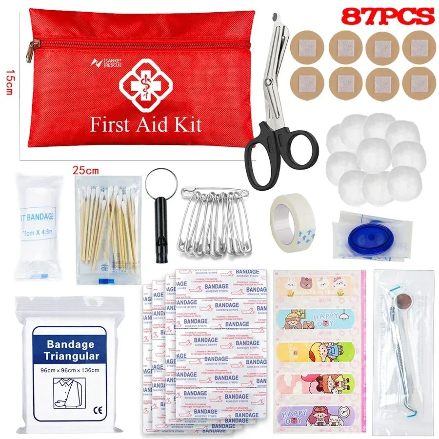 First Aid Kit 26-330 Piece All-Purpose Tactical  Emergency Kit In The Car Acessories Survival Kits Camping Medical Bag