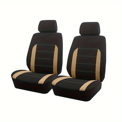 AUTO PLUS Sports Universal Polyester Car Seat Cover Set Fit Most Car Plain Fabric Bicolor Stylish Car Accessories Seat Protector