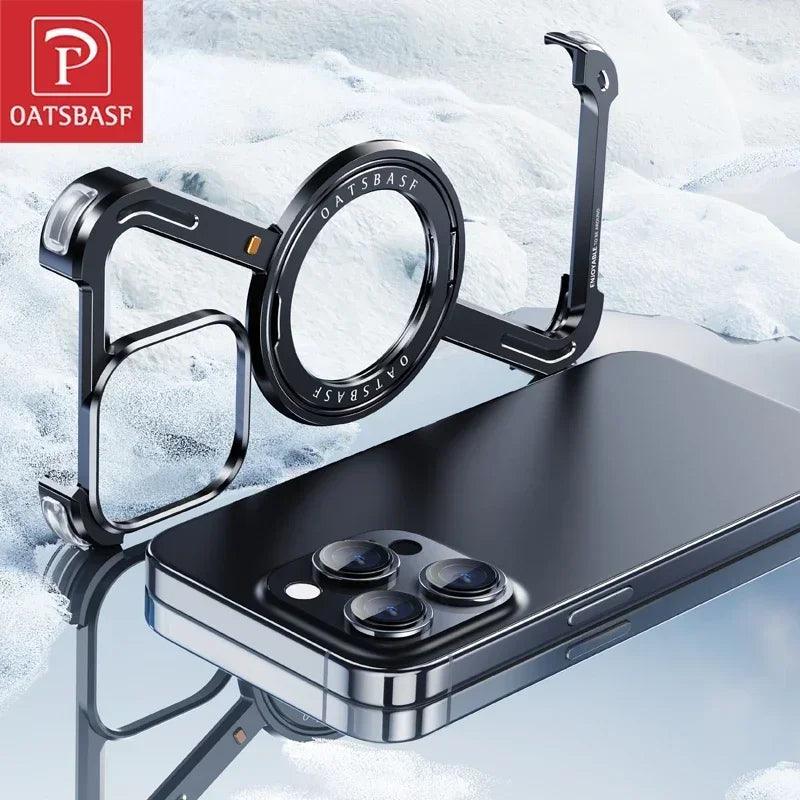 Z Shape Metal Case for iPhone 16 Pro Max