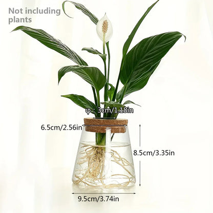 1pc, glass flowerpot breeding station vase rack desktop hydroponic plant cuttings office home decoration - Urbizia