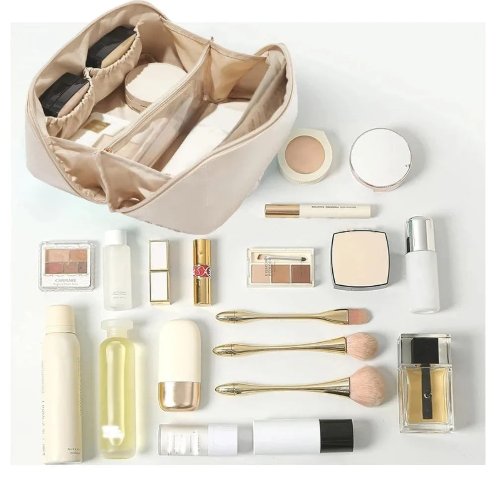Makeup Organizer Female Toiletry Kit Bag Make Up Case Storage Pouch Luxury Lady Box, Cosmetic Bag, Organizer Bag for Travel Zip