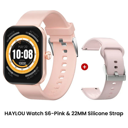 HAYLOU Watch S6 Smartwatch 2.01" HD Display Smart Watch Bluetooth Voice Callings IP68 Waterproof Fitness Tracking Smartwatch - Urbizia