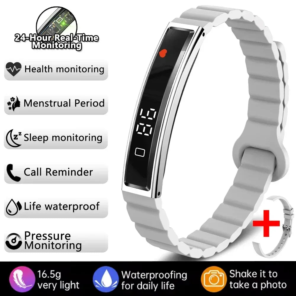 2026 New Fashion Women Smart Bracelet Sport Mode Fitness Tracker Heart Rate Health Monitoring IP68 Waterproof Smart Watch Men - Urbizia