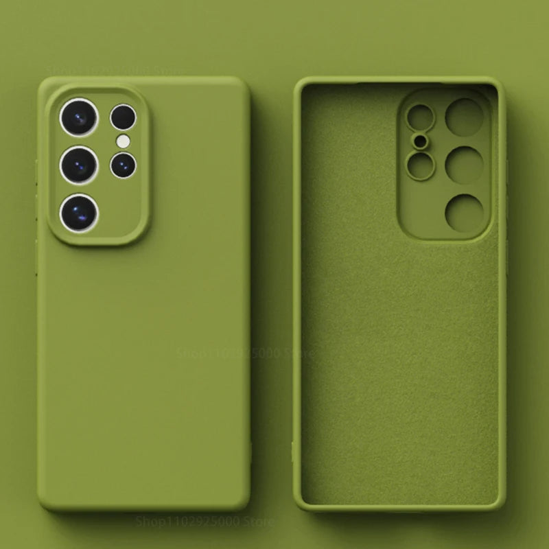 Luxury Liquid Silicone Shockproof Phone Case For Samsung Galaxy S26 S25 S24 S23 S 26 Ultra Plus Cases Protective Back Soft Cover