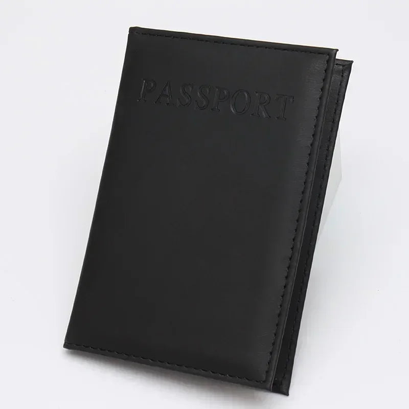 High Quality English PU Leather Passport Covers Document Cover Travel Passport Holder ID Card Passport Holder Travel Acceessory