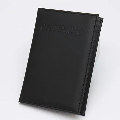 High Quality English PU Leather Passport Covers Document Cover Travel Passport Holder ID Card Passport Holder Travel Acceessory