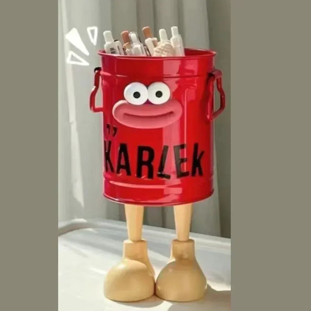 1 Pcs Cartoon Desk Organizer - Cute Stationery Storage for Pen/Pencil Office Home Study Simple Design Pen/Pencil Holder - Urbizia