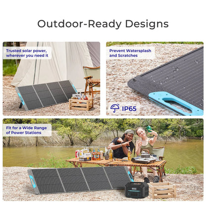 Renogy 200W Portable Solar Panel, IP65 Waterproof Foldable Solar Panel Power Backup, Solar Charger for Power Station RV Camping