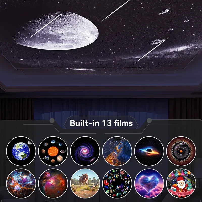 Newest Meteor 13 in 1 Ultra Clear Galaxy Projector Ultra Clear Night Light Lamp Rotary Space Ball Planetarium Projector Lights - Urbizia