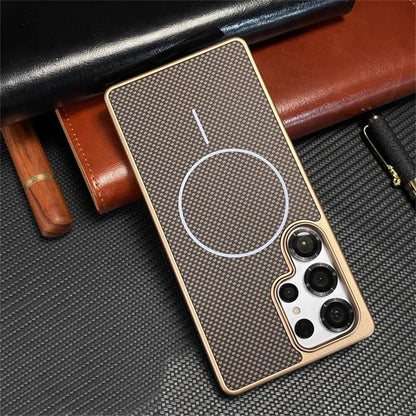 Samsung Galaxy Carbon Fiber Magnetic Case – S23 to S26