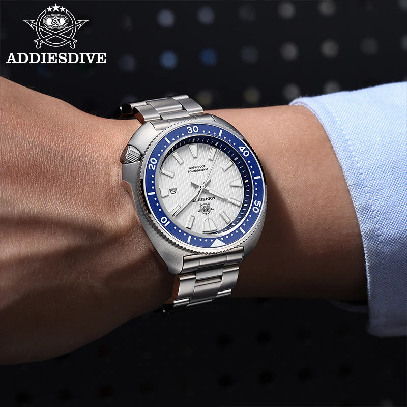 ADDIESDIVE Luxury Men's Watches Stainless Steel Sapphire Crystal Quartz Watch for Men Luminous 20Bar Waterproof NEW Wristwatches