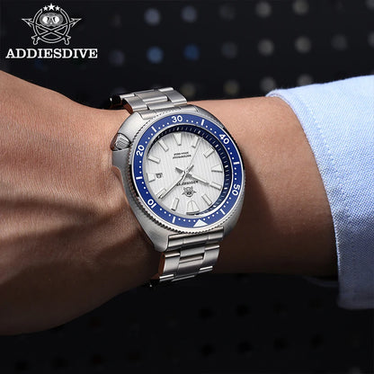 ADDIESDIVE Luxury Men's Watches Stainless Steel Sapphire Crystal Quartz Watch for Men Luminous 20Bar Waterproof NEW Wristwatches