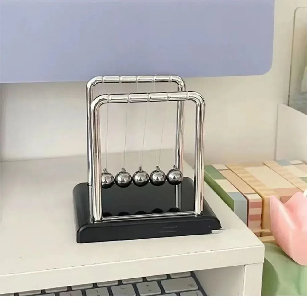 Newton's Cradle Balance Steel Ball Teaching Supplies Physics Science Pendulum Desktop Toys Stress Relief Gifts Home Decoration - Urbizia