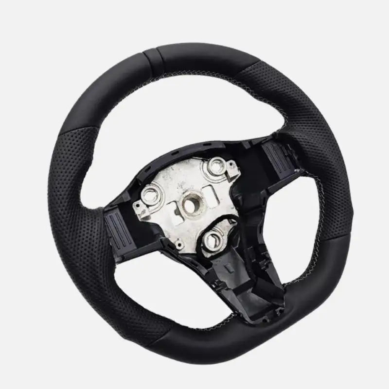 Heated Steering Wheel Perforated Leather Steering Wheel with Heating Function  For Tesla Model 3 2017-2023 Model Y 2020-2024