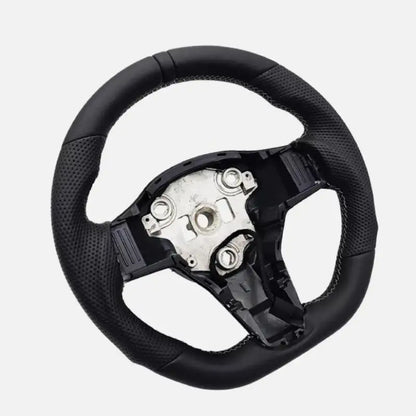 Heated Steering Wheel Perforated Leather Steering Wheel with Heating Function  For Tesla Model 3 2017-2023 Model Y 2020-2024