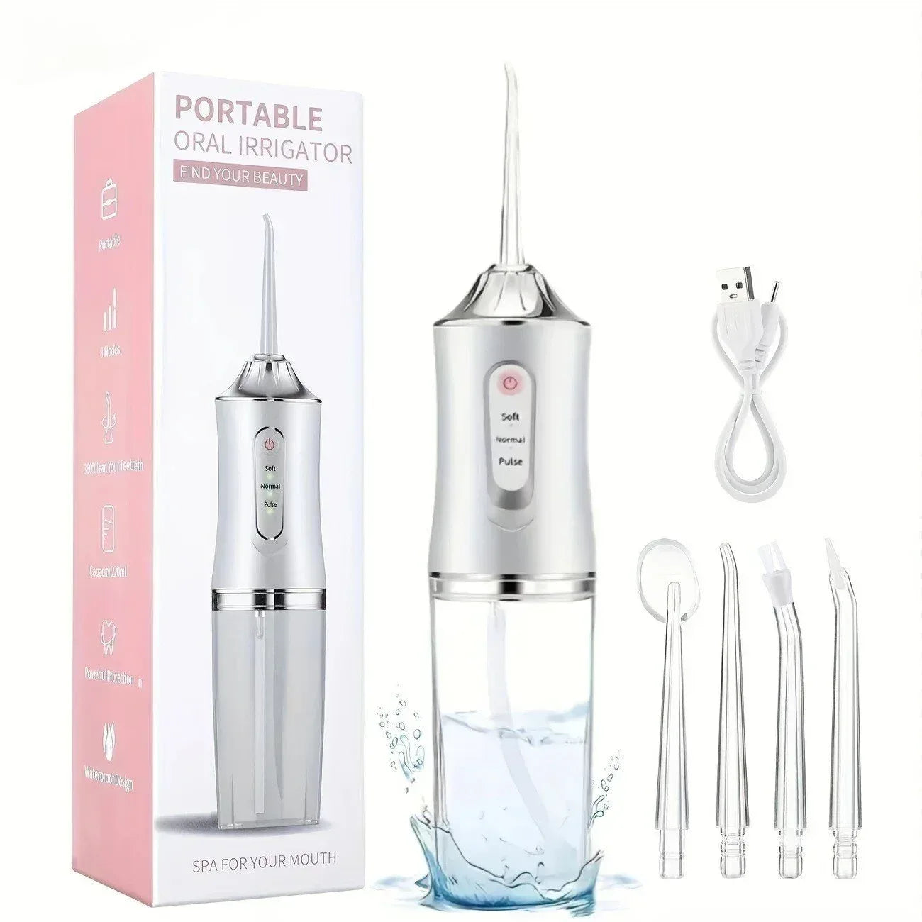Oral Irrigator Dental Water Jet Flosser Appliance Pick Floss Dentistry Mouth Washing Machine Teeth Whitening Cleaning Tools - Urbizia