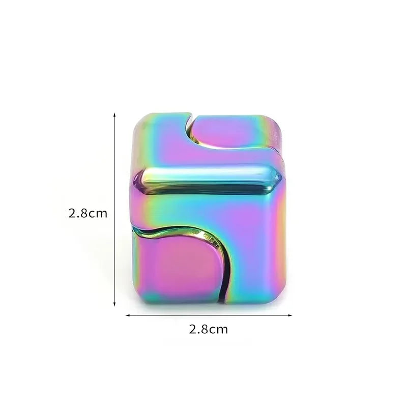 Metal Cube Spinner Fidget Toy for Stress & Focus