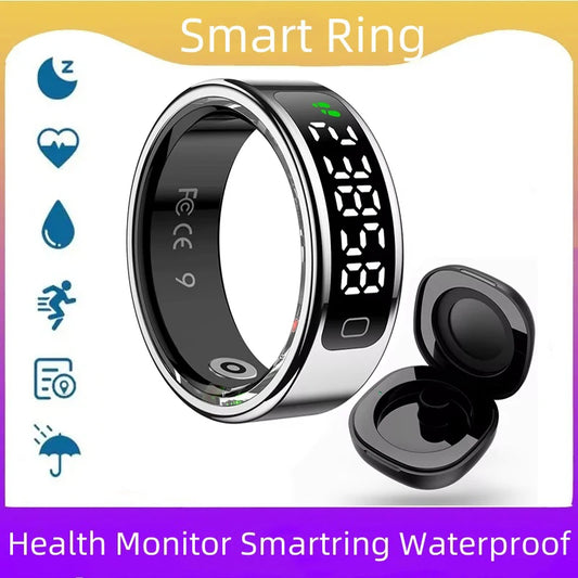 Timethinker R11C Smart Ring – LED Display, Heart Rate, QRing