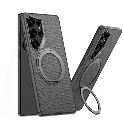 For Samsung Galaxy S26 S25 S24 S23 Ultra 360° Rotating Ring Bracket Holder Phone Case Kistand PU Leather Protective Cover