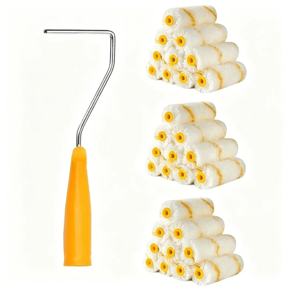 28/22/11/4/1pc, Ultra-Fine Fiber Home Paint Roller Brush Set, Non-Shedding Professional Sponge Roller Brush Set, High Absorbency Household Paint Roller Brush Set - Ultra-Fine Fiber Roller, High Absorbency Mini Fabric Roller,
