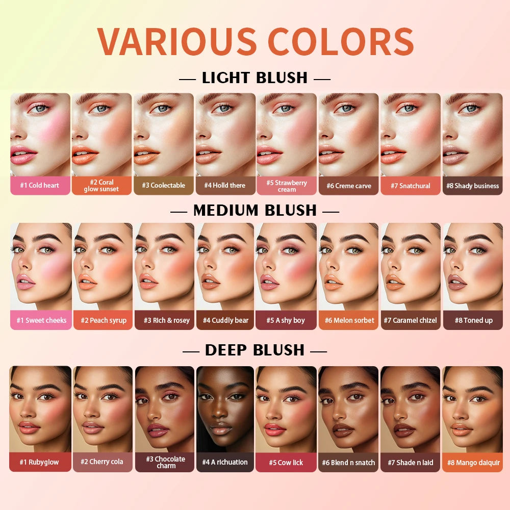 Curve Case Cream Eyebrow Cream Blush Highlighter Palette Matte Shimmer Finishes Shadow Tones Long-Lasting Cosmetics