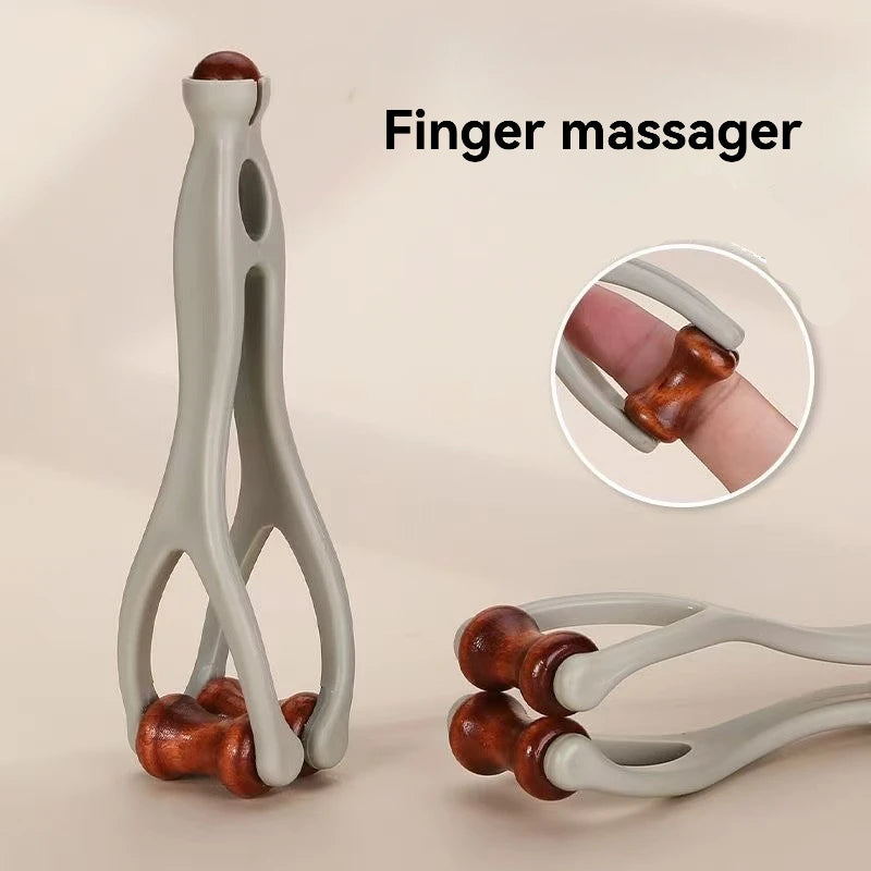 Finger Massager Dual-Row Roller Design Easy Use Relieve Finger Fatigue Promote Blood Circulation Portable Roller Finger Massager