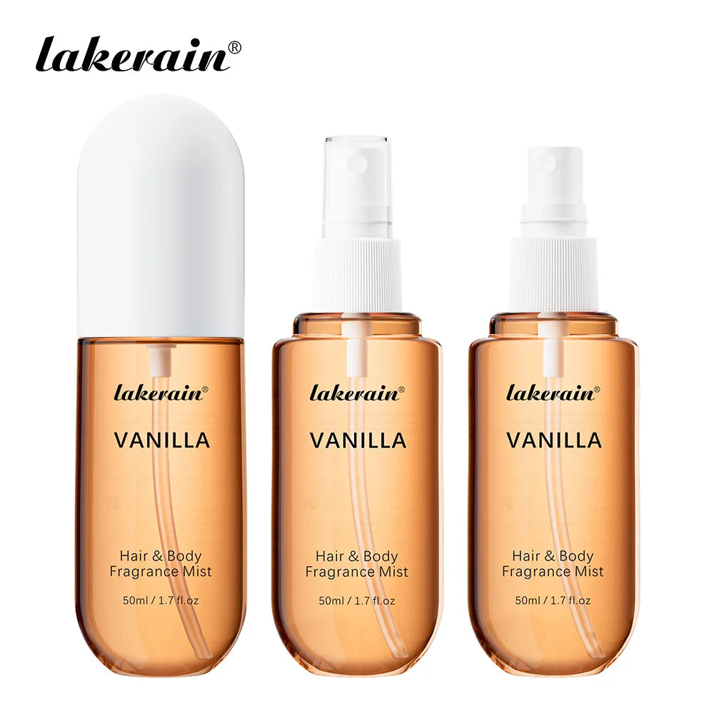 1/2 Pcs Vanilla Rose Fragrance Spray Hair & Body Fragrance Mist Fresh Long Lasting Fragrance Perfume Travel Size Freshener Spray