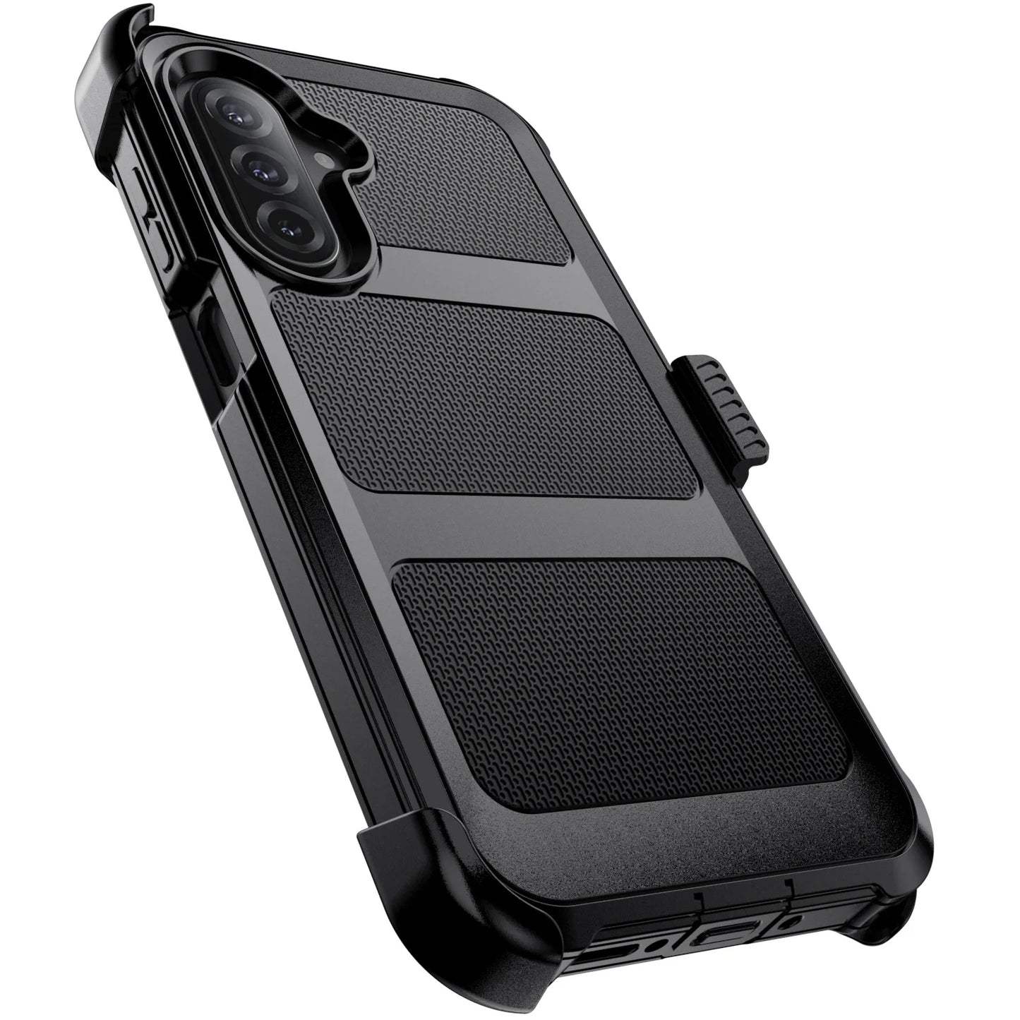 For Samsung Galaxy A06/A16/A26/A36/A56/A07 4G/A17 5G Phone Case Rugged Shockproof Heavy Duty Dual Layers Cover Black With Clip