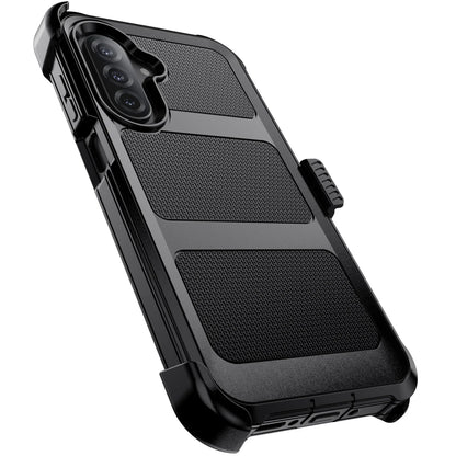 For Samsung Galaxy A06/A16/A26/A36/A56/A07 4G/A17 5G Phone Case Rugged Shockproof Heavy Duty Dual Layers Cover Black With Clip