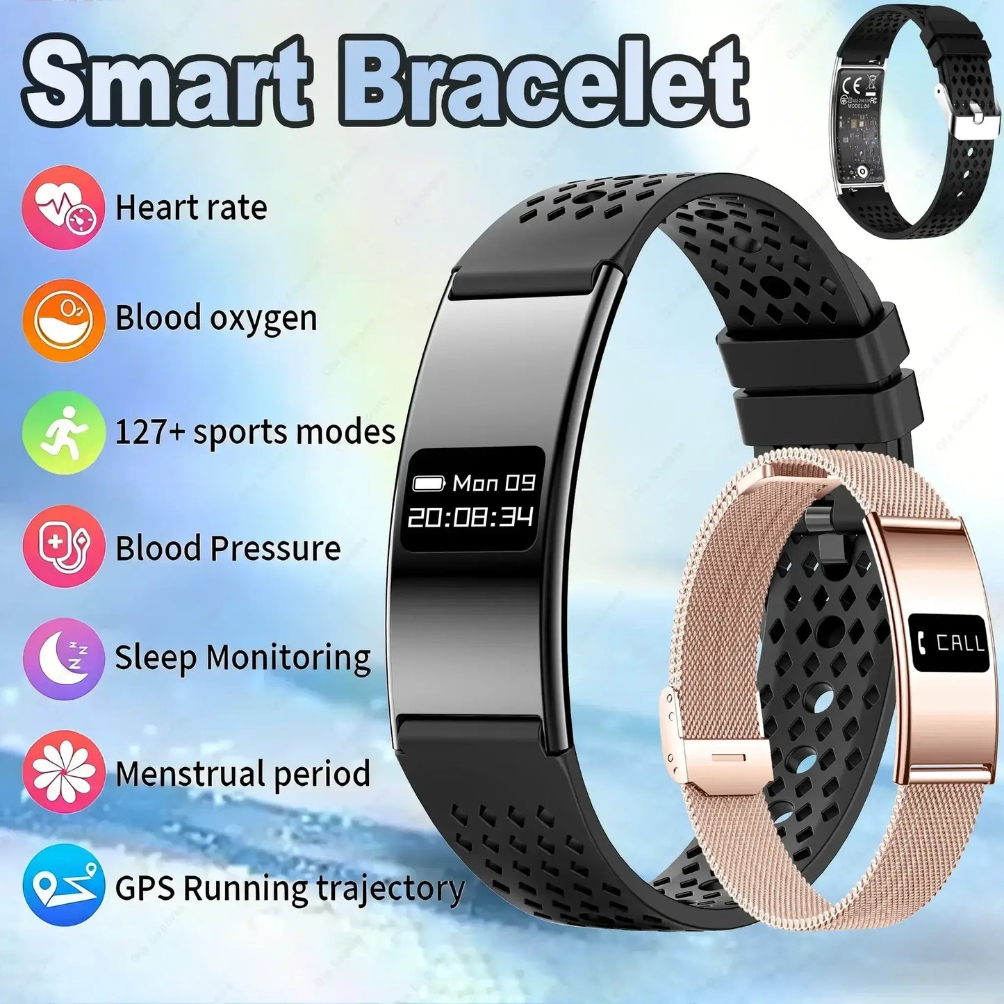 Sports Step Count Smart Bracelet 2026 New Men Women Health Monitoring Fitness Smart Watch Heart Rate Sleep Monitoring Smart Band - Urbizia
