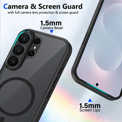 Luxury Magnetic Matte Phone Case For Samsung Galaxy S26 Ultra Case S26+ S26ultra S26Plus Full Lens Protect Wireless Charge Cover