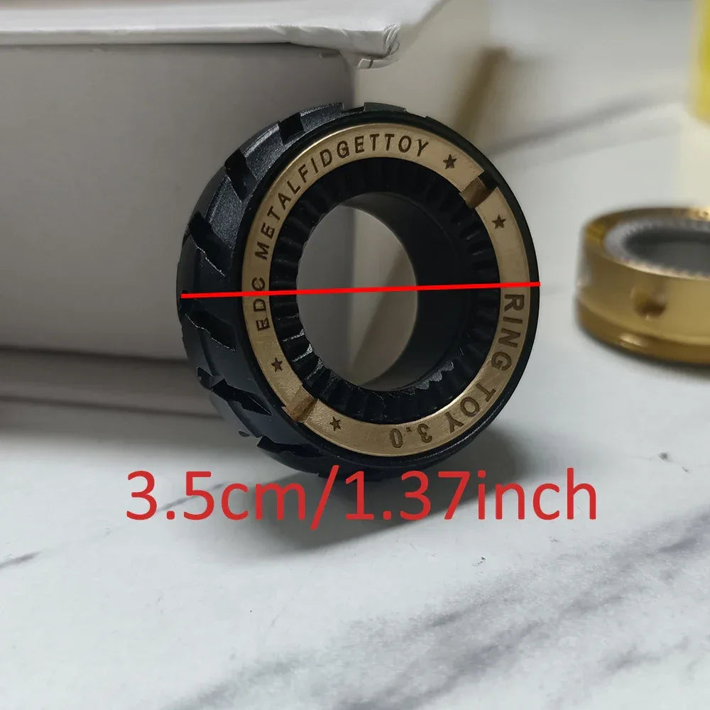 Metal Magnetic Fidget Spinner Ring for Stress & Focus Relief