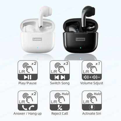 Ship From US Lenovo LP40 Pro Bluetooth Wireless Earphones Low Latency Sports Music Headphones Noise Reduction Earbuds