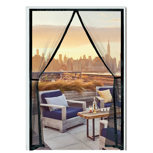Custom Size Magnetic Door Screen – Invisible Fiberglass Mosquito Net Curtain