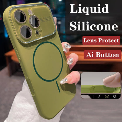Original Advanced Liquid Silicone For Magsafe Case For iPhone 18 17 Pro Max 16 15 14 Magnetic Charging Glass Lens Protect Cover